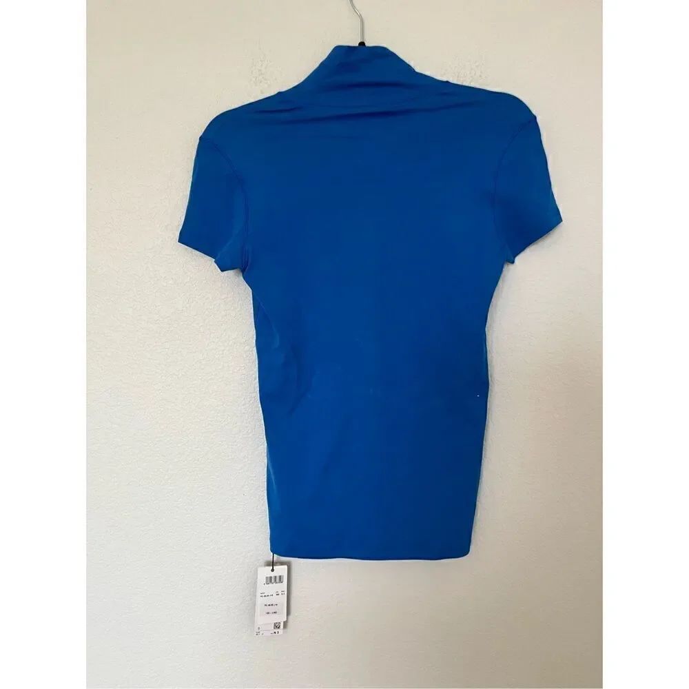 Marc Cain T-shirt with slit mock neck NEW